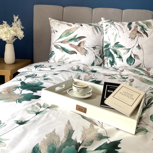 Pośicel liście zielona biała.jpg