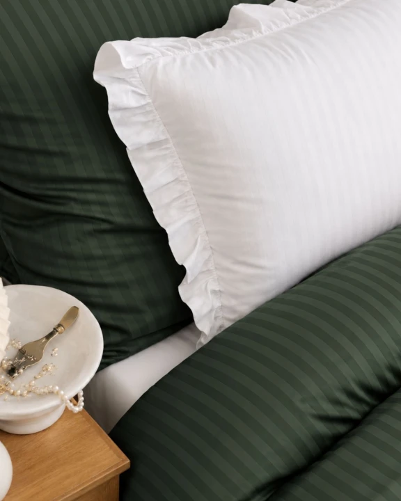 Pościel Hotelowa Adamaszek Oliwkowa