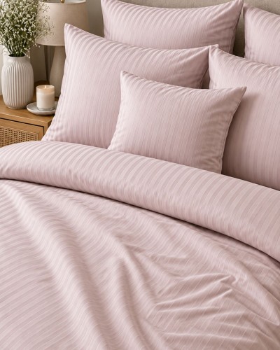 Pościel Hotelowa Adamaszek Pudrowy Róż