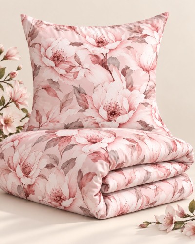 Pościel Bawełniana Magnolia Różowa